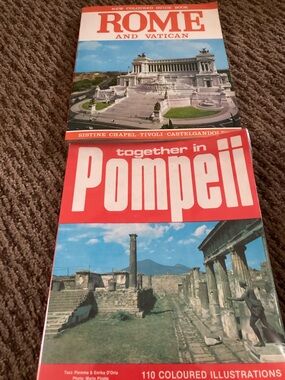 Vintage Rome & Vatican and Pompeii Travel Guides - 1980s
